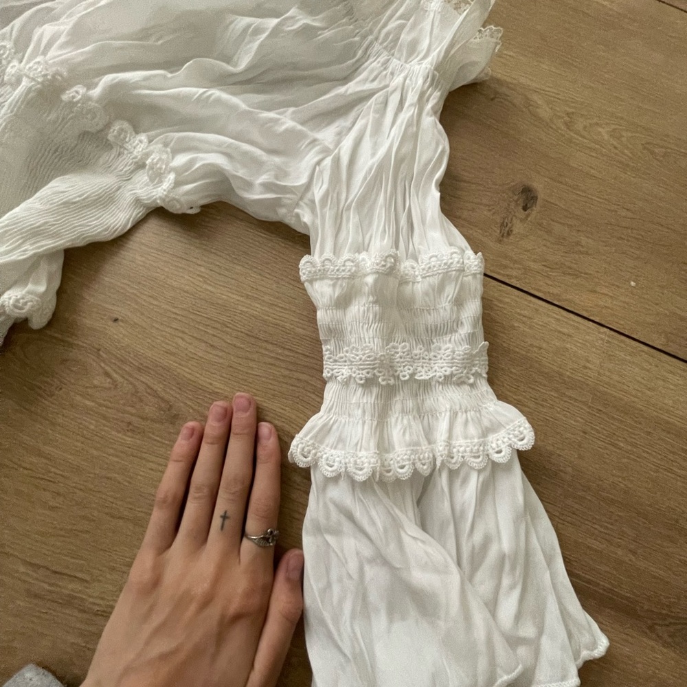 “ Storets “ White Ruffle Shirt - Picture 3 of 4